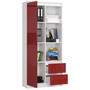 Regál R 80 cm CLP R11 biela/červená lesk - galéria #1