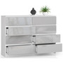 Komoda K140 8SZ biela/metalik lesk - galéria #1