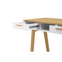 Pracovný stôl FRISK - biela/dub - galéria #2
