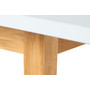 Rozkladací jedálenský stôl FRISK 140 cm - biela/dub - galéria #1