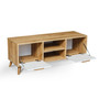 Televizny stolík RTV  SKADI 120 cm - dub/biela - galéria #1