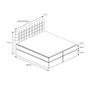 Čalúnená posteľ BARI sivá rozmer 140x200 cm - galéria #1