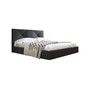 Čalúnená posteľ KARINO rozmer 160x200 cm Čierna eko-koža