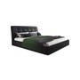 Čalúnená posteľ ADLO rozmer 160x200 cm Čierna eko-koža