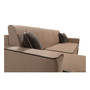 Rozkladacia rohová sedacia súprava 147 ELIJAH Ľavá Svetlohnedá/hnedá - galéria #5