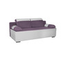 Rozkladacia pohovka 119 ABIGAIL Fialová tkanina+biela eko-koža