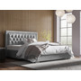 Posteľ DECLAN 20 STANDARD 160x200 cm - strieborné nohy Sivá