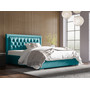Posteľ DECLAN 20 STANDARD 120x200 cm - strieborné nohy Tyrkysová