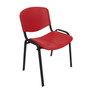 Konferenčná plastová stolička ISO Červená 