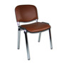 Konferenčná stolička ISO eko-koža CHROM Červená D15 EKO - galéria #15