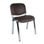 Konferenčná stolička ISO eko-koža CHROM Biela D18 EKO - galéria #5