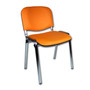 Konferenčná stolička ISO eko-koža CHROM Modrá D4 EKO - galéria #4