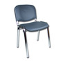 Konferenčná stolička ISO eko-koža CHROM Tmavo sivá D23 EKO - galéria #2