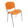 Konferenčná plastová stolička ISO CHROM Biela - galéria #11