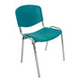 Konferenčná plastová stolička ISO CHROM Biela - galéria #8
