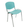 Konferenčná plastová stolička ISO CHROM Svetlo modrá - galéria #6