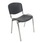 Konferenčná plastová stolička ISO CHROM Sivá - galéria #5