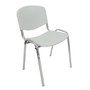 Konferenčná plastová stolička ISO CHROM Sivá - galéria #4