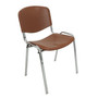 Konferenčná plastová stolička ISO CHROM Hnedá - galéria #3