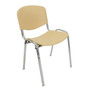 Konferenčná plastová stolička ISO CHROM Biela - galéria #1