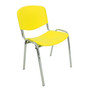 Konferenčná plastová stolička ISO CHROM Žltá