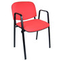 Konferenčná stolička ISO s područkami C2 – červená