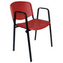 Konferenčná stolička ISO plastová s područkami RAL-8002 - galéria #10