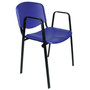 Konferenčná stolička ISO plastová s područkami RAL-5002 - galéria #9