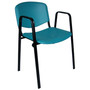 Konferenčná stolička ISO plastová s područkami RAL-9005 - galéria #8