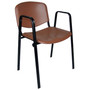 Konferenčná stolička ISO plastová s područkami RAL-7035 - galéria #3