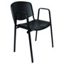 Konferenčná stolička ISO plastová s područkami RAL-7016 - galéria #2