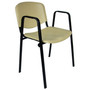 Konferenčná stolička ISO plastová s područkami RAL-9005 - galéria #1
