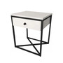 Nočný stolík GOLDEN III - biela/čierna