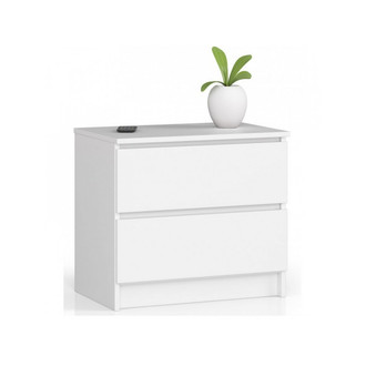 Nočný stolík K60 2S - biela