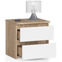 Nočný stolík CL2 - dub sonoma/biela - galéria #1