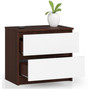 Nočný stolík K60 - wenge/biela - galéria #1