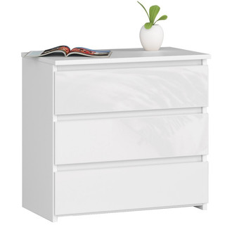 Komoda CL3 - biela/biela lesk