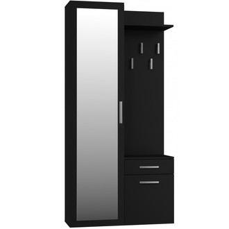 Predsieňová stena Duo čierna matná