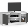 Televízny stolík RTV 120 - biela/grafit - galéria #1