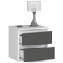 Nočný stolík CL2 - biela/grafit - galéria #1