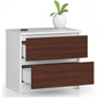 Nočný stolík K60 - biela/wenge - galéria #1