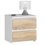 Nočný stolík CL2 - biela/dub sonoma