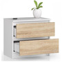 Nočný stolík K60 - biela/dub sonoma - galéria #1