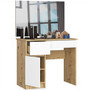Toaletný stolík P-2/SL 900x600 ľavá - dub artisan/biela - galéria #1