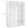 Kvalitná Šatníková skriňa Debora 160 cm Biela - galéria #1