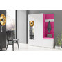 Predsieňová stena AMI 11 Ružová Biela So zrkadlom