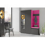Predsieňová stena AMI 11 Ružová Grafit So zrkadlom