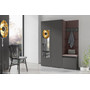 Predsieňová stena AMI 11 Tmavohnedá Grafit So zrkadlom