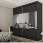 Kvalitná šatníková skriňa Celeste 200 cm Čierna