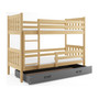 Detská poschodová posteľ CARINO s úložným priestorom 80x190 cm - borovica Ružová - galéria #4